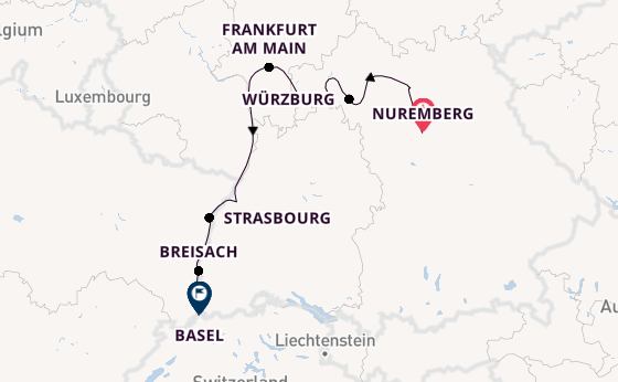 Rhine River, Europe from Nuremberg, Germany with the Viking Eldir