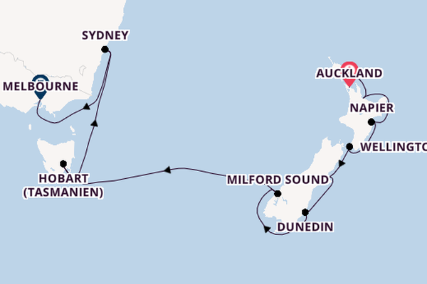 Australien und Neuseeland ab Auckland, Neuseeland auf der Azamara Pursuit