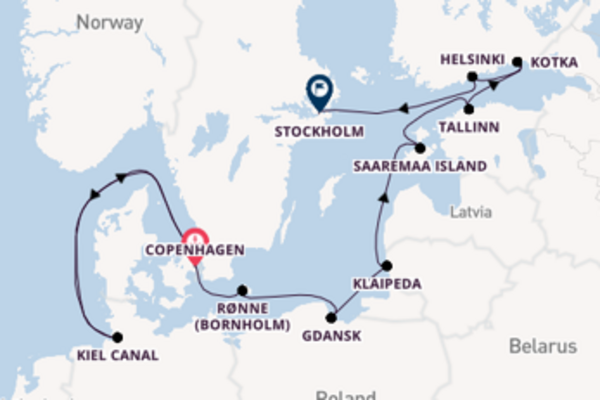 11 day journey from Copenhagen to Stockholm