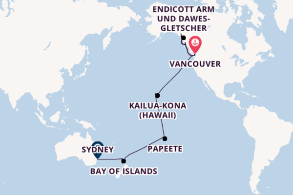 Waikiki to Tahiti, New Zealand and Sydney
