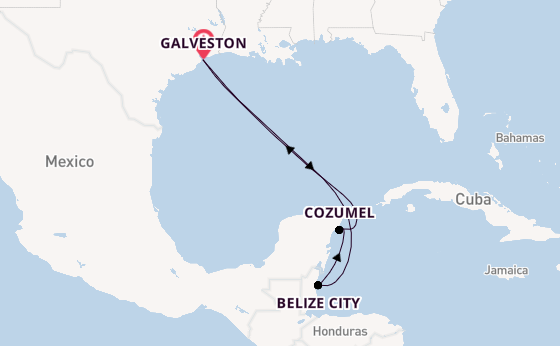 Westelijke Caraïben vanaf Galveston, Verenigde Staten met de Carnival Dream