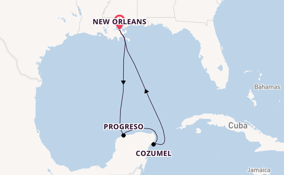 Western Caribbean from New Orleans, Louisiana with the Carnival Valor