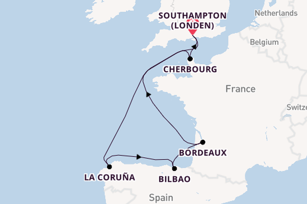 Engeland vanaf Southampton (Londen), Engeland met de Sky Princess
