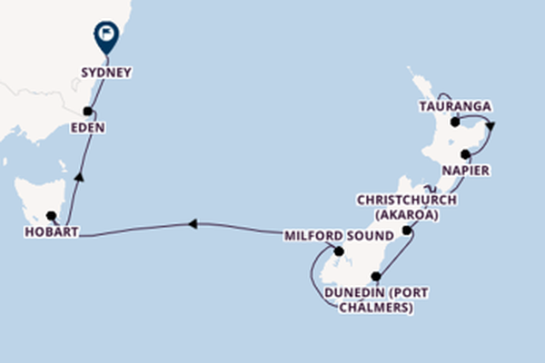 New Zealand from Auckland, New Zealand with the Azamara Onward