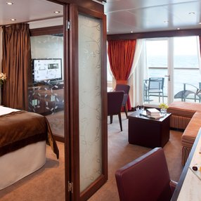 Come aboard the undefined and discover one of 35 cabin categories on a total of 10 decks that can accommodate 450 passengers. Choose your dream cabin and feel at home on board the undefined!