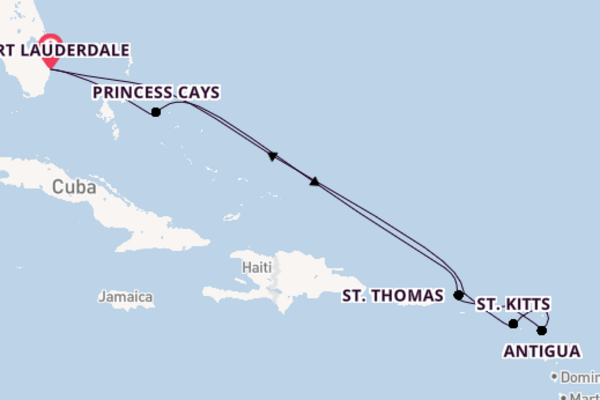 11daagse droomcruise vanuit Fort Lauderdale