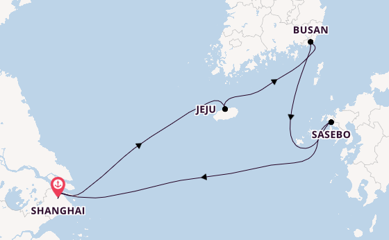 Ostasien ab Shanghai, China auf der MSC Bellissima