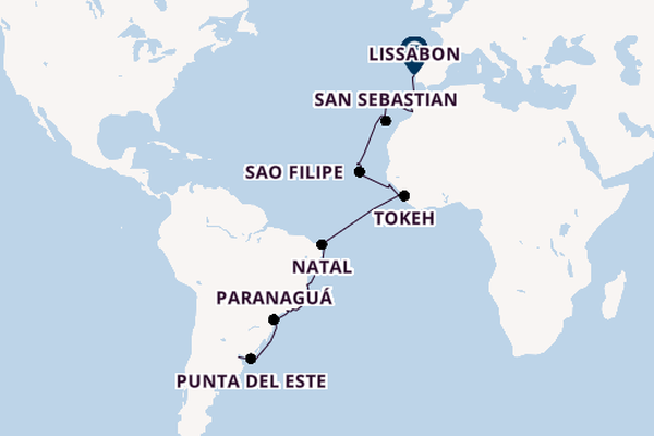 Transatlantik ab Buenos Aires, Argentinien auf der Silver Endeavour