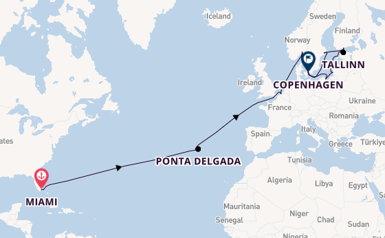 Transatlantic from Miami, Florida with the Regal Princess
