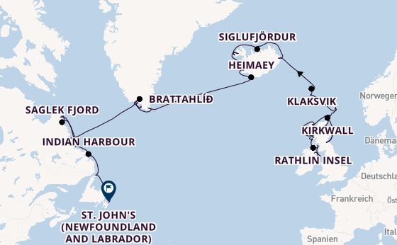 Transatlantik ab Belfast, Nordirland auf der Seabourn Venture