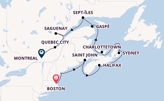 New England from Boston, Massachusetts with the Seven Seas Splendor