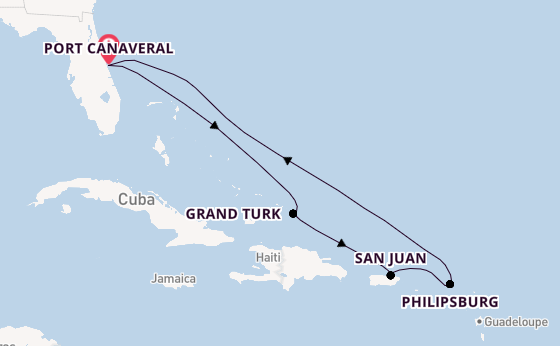 Caribbean vanaf Port Canaveral, Verenigde Staten met de Celebrity Apex