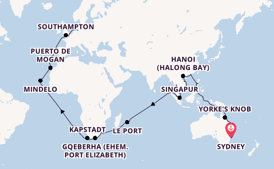 Südostasien ab Sydney auf der Queen Anne