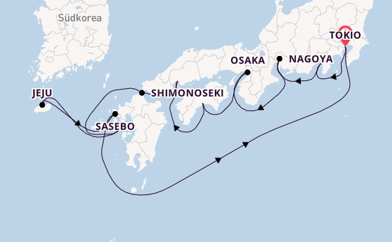 Japan ab Tokio, Japan auf der Norwegian Jade
