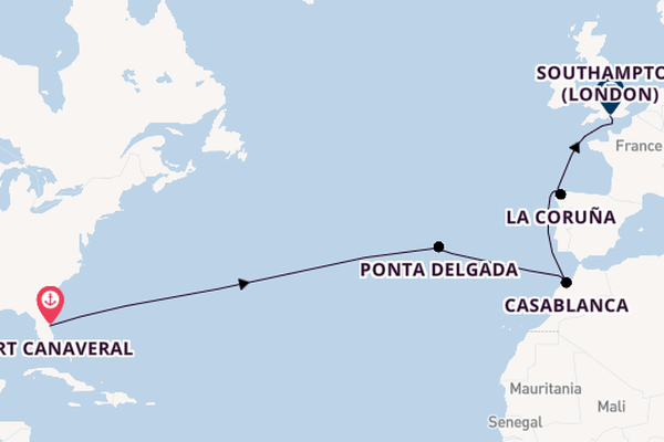 Transatlantic & Repositioning from Port Canaveral, Florida with the Sky Princess 