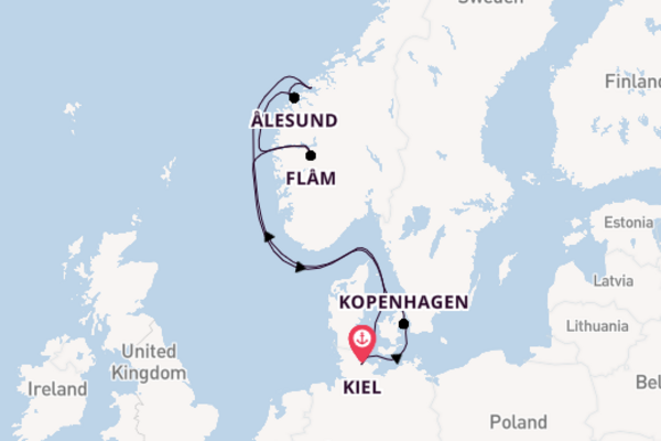 8daagse cruise vanaf Kiel