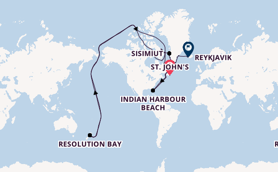 Round-the-World Trip from St. John's, Newfoundland, Canada with the Seabourn Venture