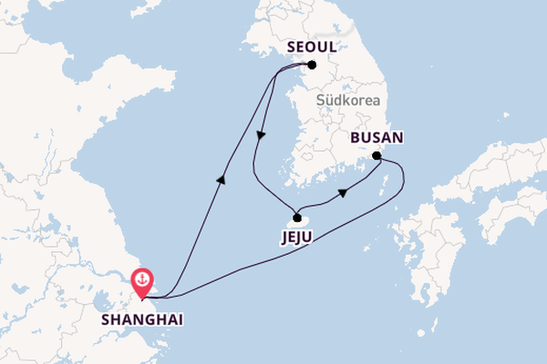Ostasien ab Shanghai, China auf der Spectrum of the Seas