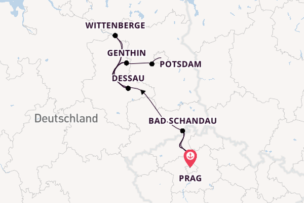 Elbe ab Prag, Tschechien auf der MS SWISS RUBY