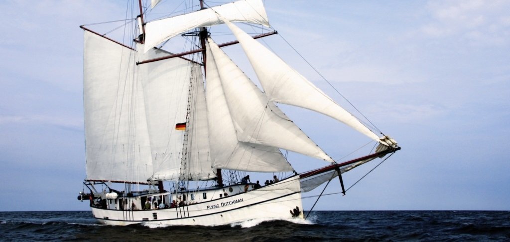 at sea