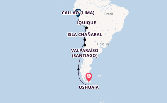 South America from Ushuaia, Argentina with the HANSEATIC inspiration
