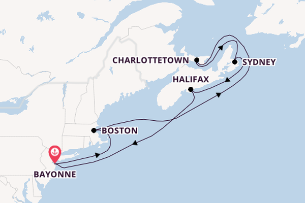 USA Ostküste ab Bayonne, New Jersey, USA auf der Mein Schiff 1