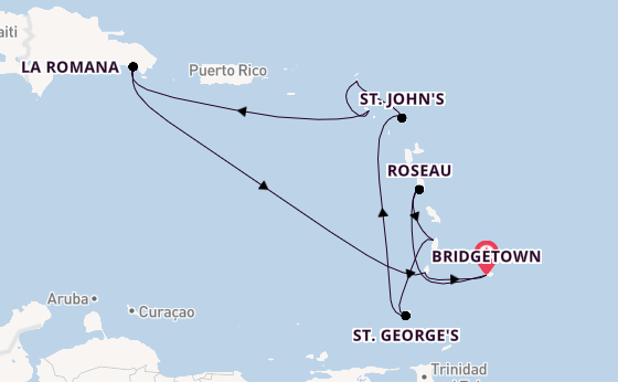 Südliche Karibik ab Bridgetown, Barbados auf der Mein Schiff 4