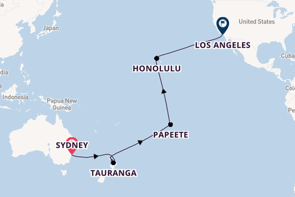 New Zealand, Tahiti, Hawaii & Los Angeles
