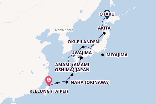 Japan vanaf Keelung (Taipei), Taiwan met de HANSEATIC inspiration