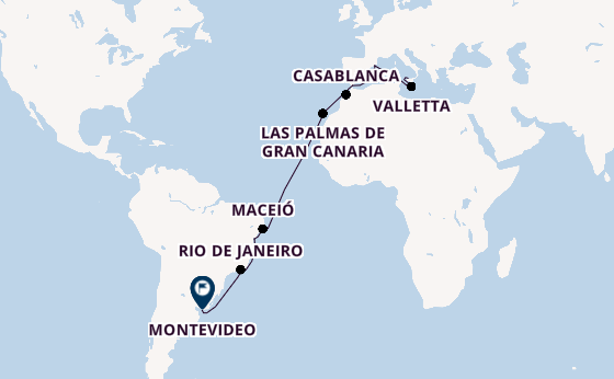Transatlantic from Palermo, Sicily, Italy with the MSC Splendida