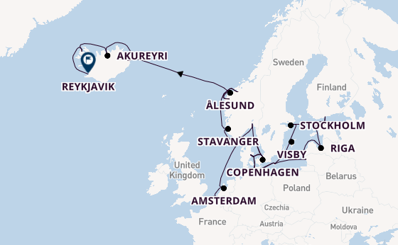Norway from Southampton, England with the Caribbean Princess