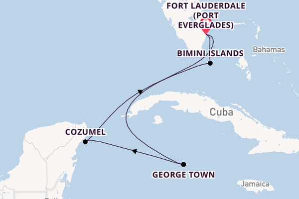 Western Caribbean from Fort Lauderdale (Port Everglades), Florida, USA with the Celebrity Reflection
