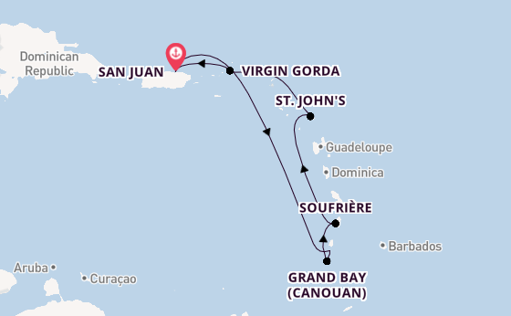 Caribbean from San Juan, Puerto Rico with the Ilma
