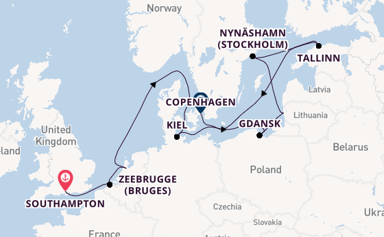British Isles from Southampton, England with the Norwegian Prima