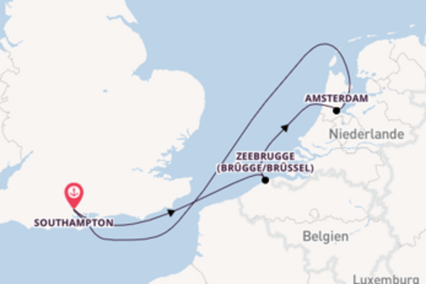 Erleben Sie Zeebrugge (Brügge/Brüssel) auf der Queen Victoria