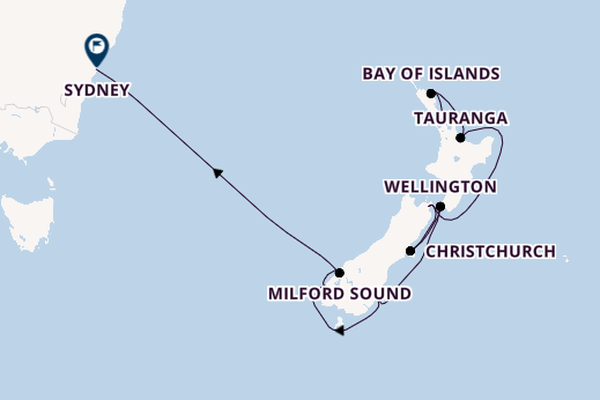 Nieuw Zeeland vanaf Auckland, Nieuw-Zeeland met de Celebrity Edge 