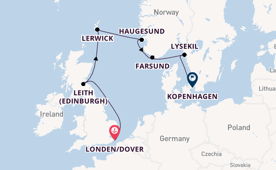 Verenigd Koninkrijk vanaf Londen/Dover, Groot-Brittannië met de Seabourn Quest