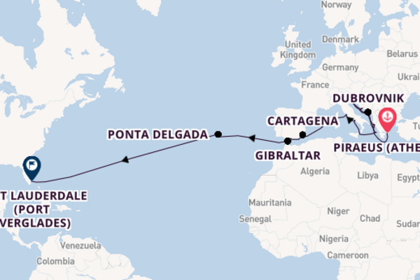 Transatlantic & Repositioning from Piraeus (Athens), Greece with the Nieuw Statendam