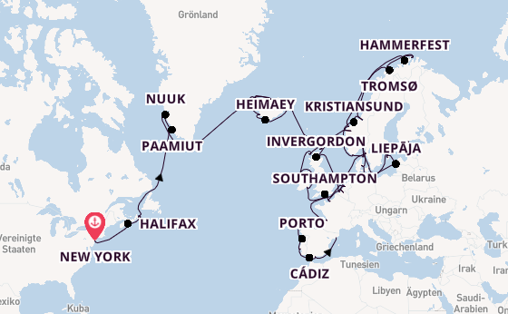 Transatlantik ab New York auf der Seven Seas Mariner