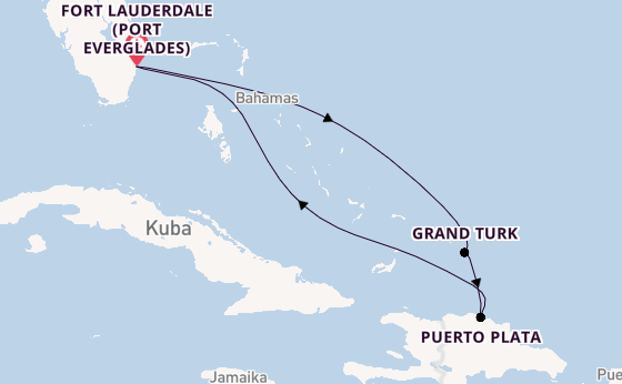 Karibik ab Fort Lauderdale (Port Everglades), USA auf der Celebrity Summit