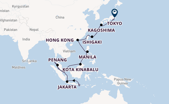 South East Asia from Bali, Indonesia with the Riviera