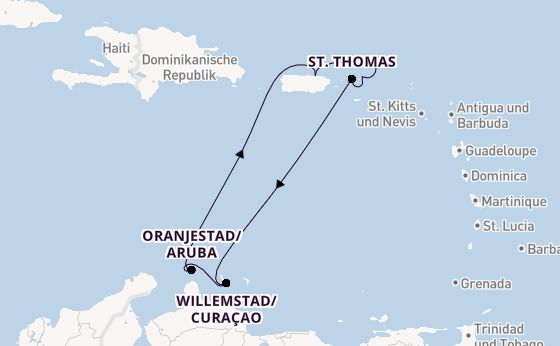 Karibik ab San Juan, Puerto Rico auf der Norwegian Prima