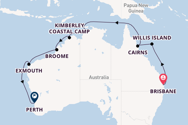 Australië vanaf Brisbane, Australië met de Sapphire Princess
