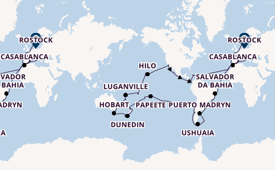 Wereldreizen vanaf Genua, Italië met de MSC Magnifica