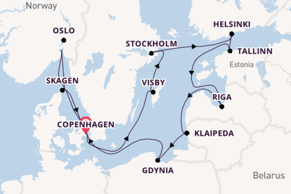 Norway from Copenhagen, Denmark with the Sapphire Princess