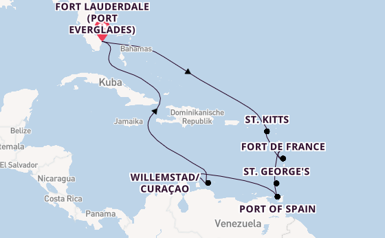 Karibik ab Deutschland auf der Coral Princess