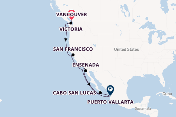 West Coast USA from Vancouver, British Columbia with the Nieuw Amsterdam