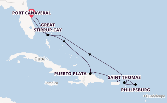 Caribbean from Port Canaveral, Florida with the Norwegian Escape