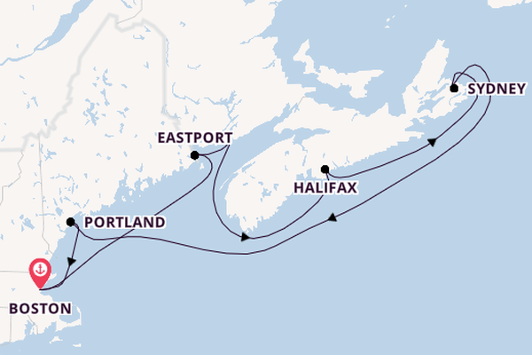 New England from Boston, Massachusetts with the Volendam