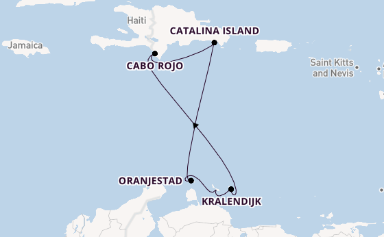 Caribbean from La Romana, Dominican Republic with the Costa Fascinosa